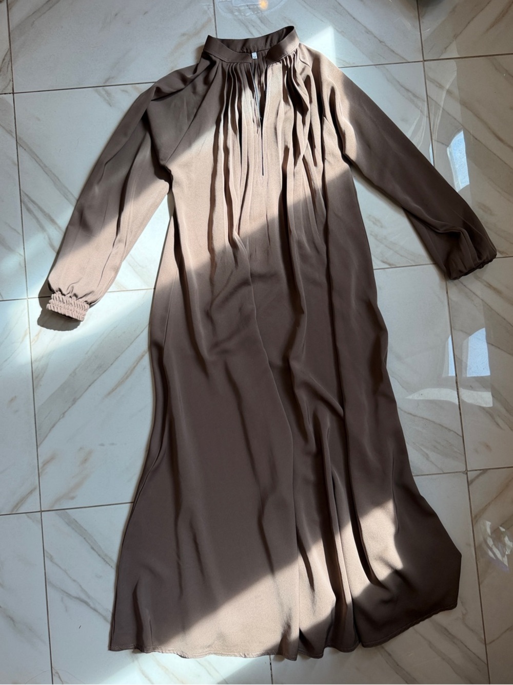 Women's Taupe Long Sleeve abaya